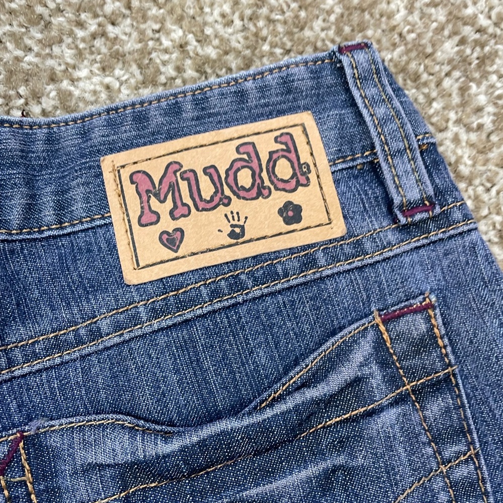 Vintage Y2K Mudd Low Rise Flare Jeans Juniors Size 1 Boho Wide Leg NWT NOS - Picture 12 of 14